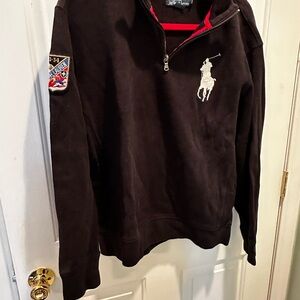 Ralph Lauren Men's Black Zip-Up Sweater